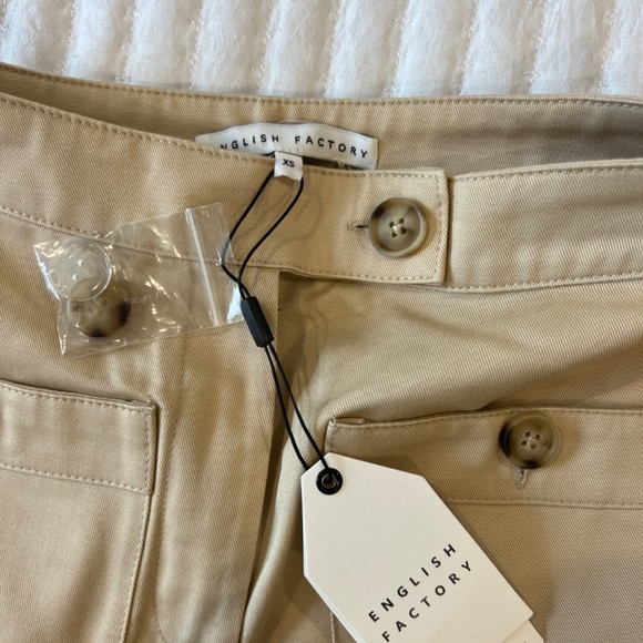 English Factory Cotton button high waist shorts - Picture 2 of 5